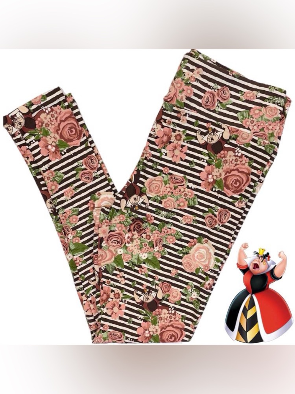 Lularoe TC Disney Queen of Hearts Leggings EUC